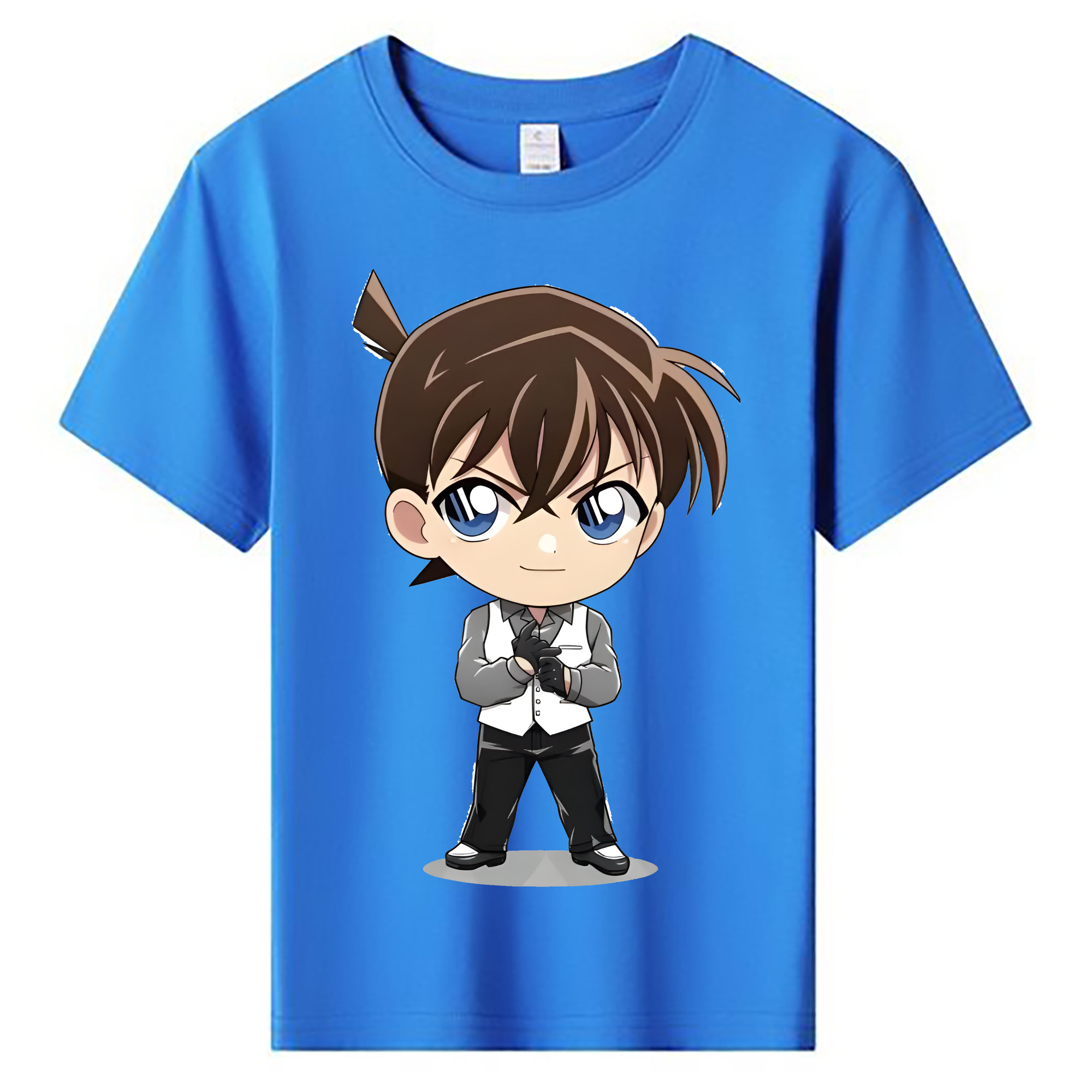 （画像用） 名探偵コナン 江戸川 コナン Detective Conan Conan Edogawa 綿100％キッズTシャツ（フロントプリント）